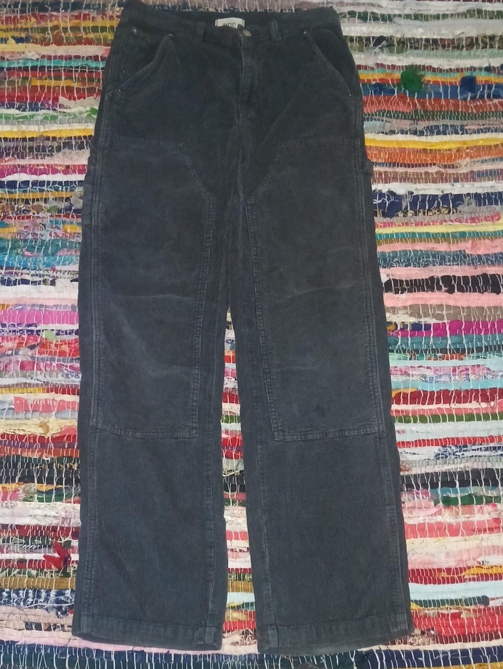 BDG Charcoal Gray Corduroy Cargo Pants 4